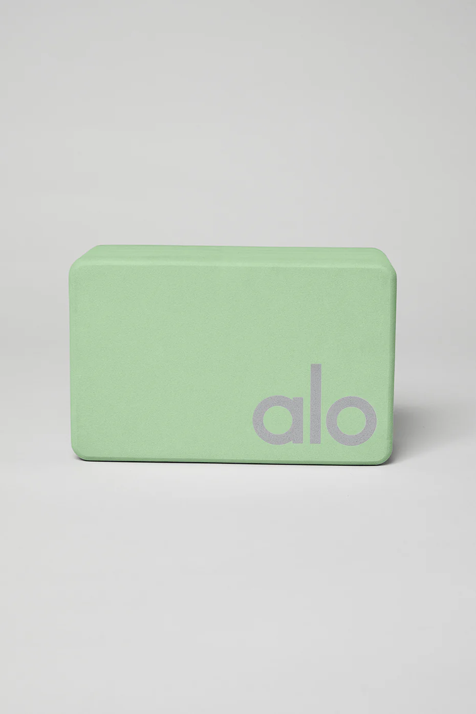 Uplifting Yoga Block - Honeydew/Silver