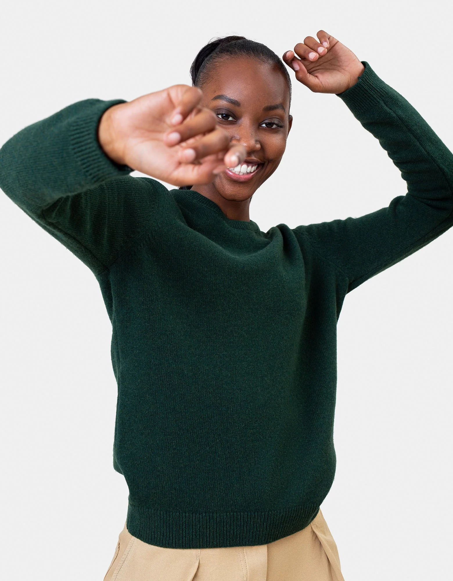 Women Classic Merino Wool Crew - Purple Haze