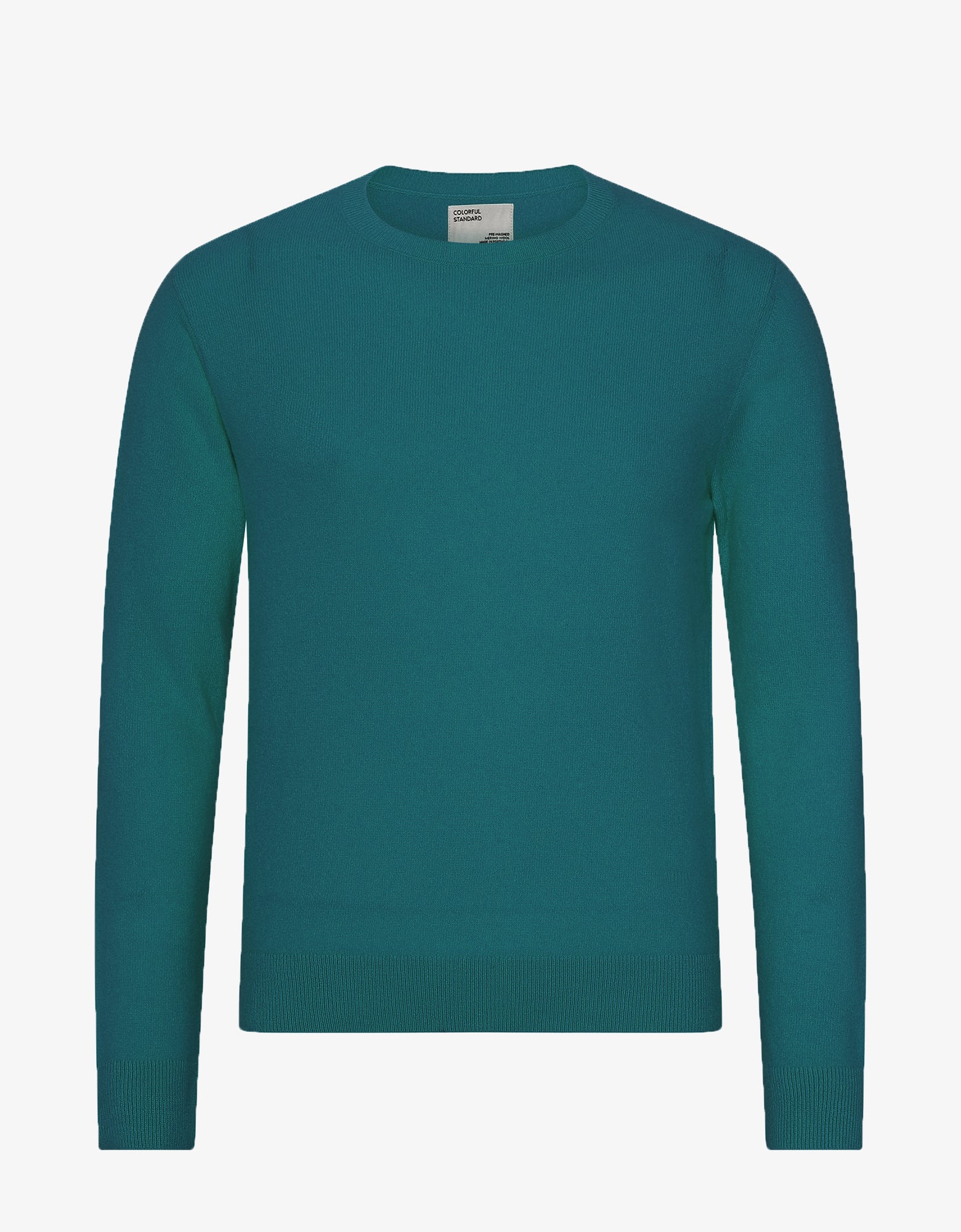 Light Merino Wool Crew - Ocean Green