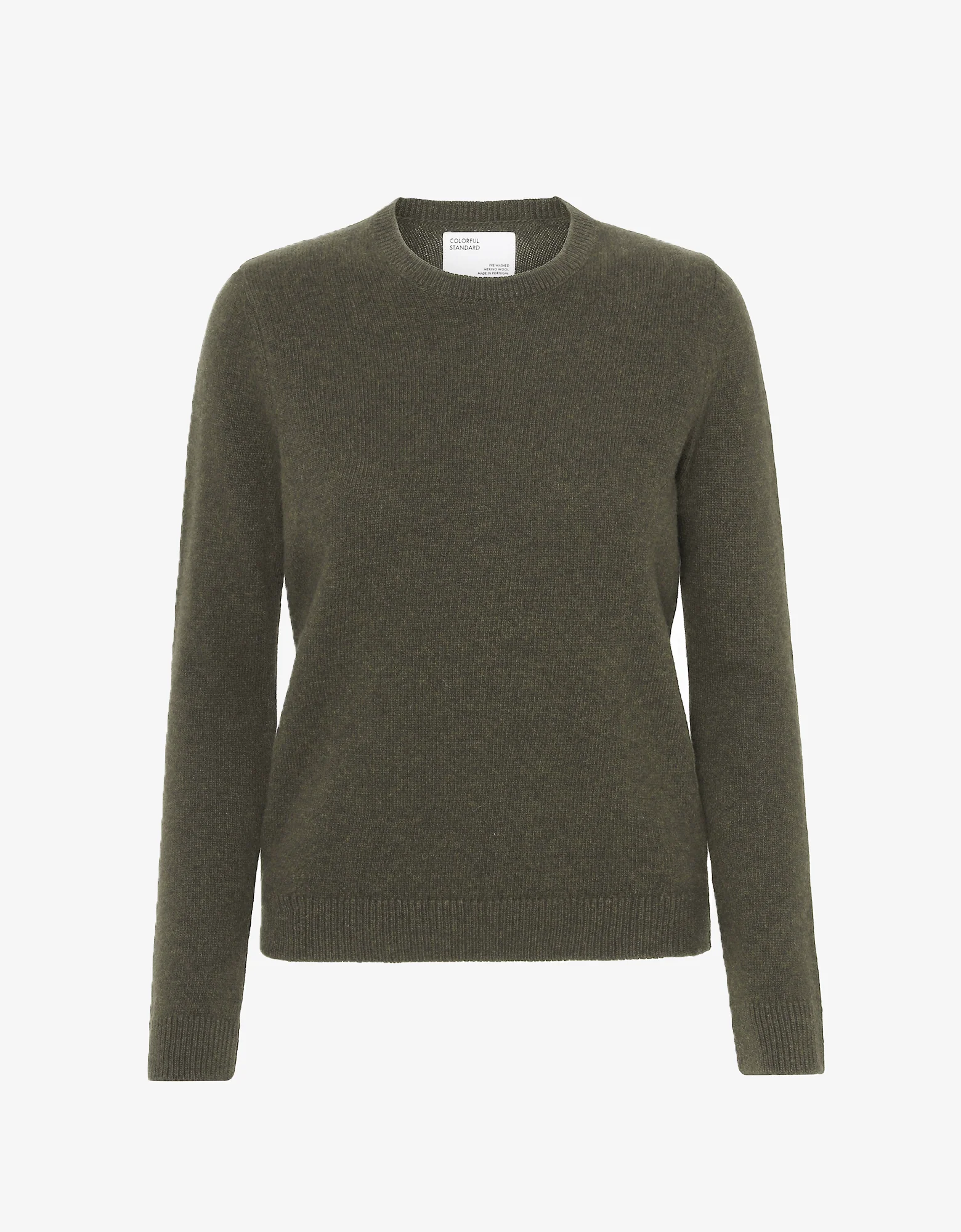 Women Classic Merino Wool Crew - Dusty Olive