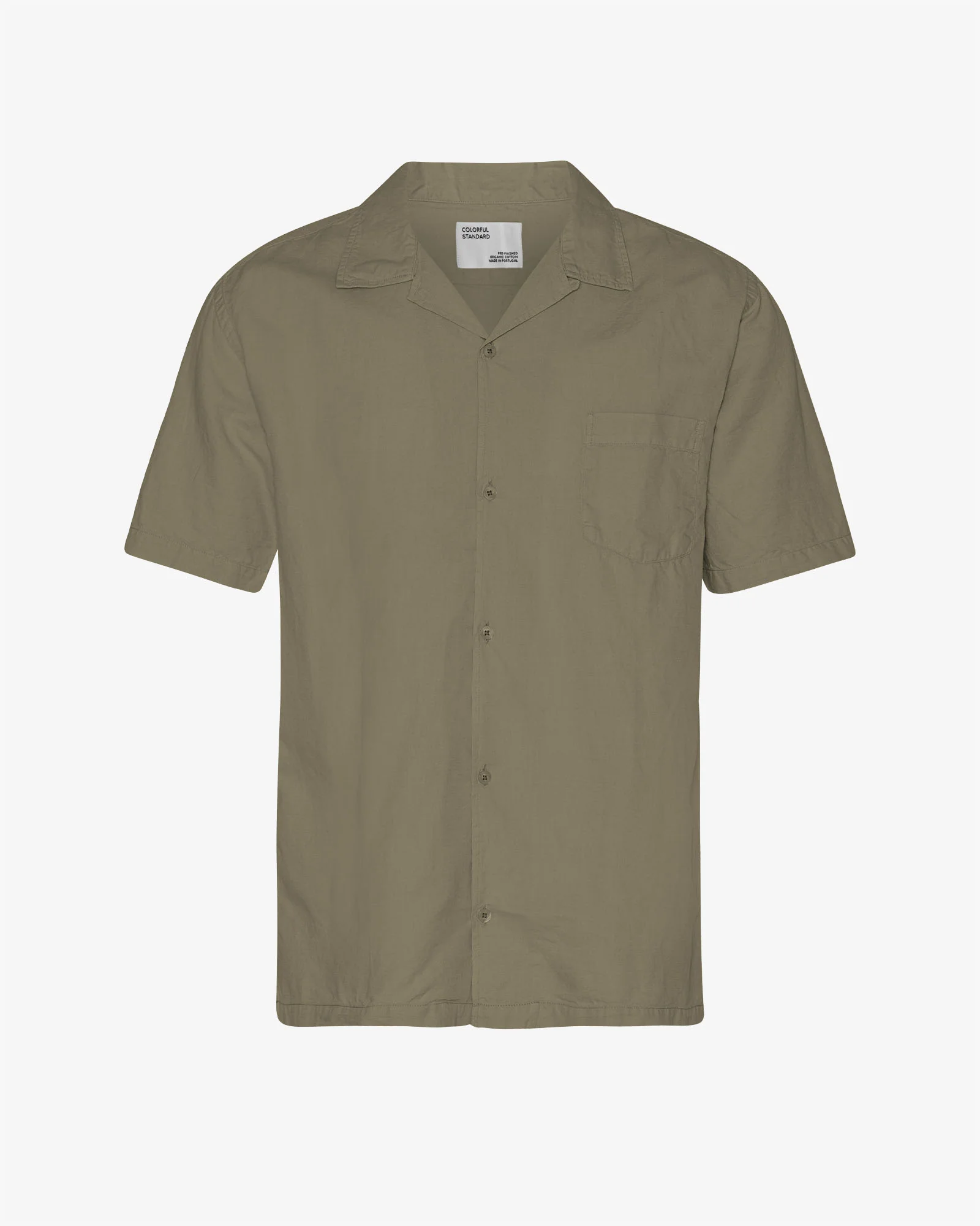 Linen Short Sleeved Shirt - Dusty Olive