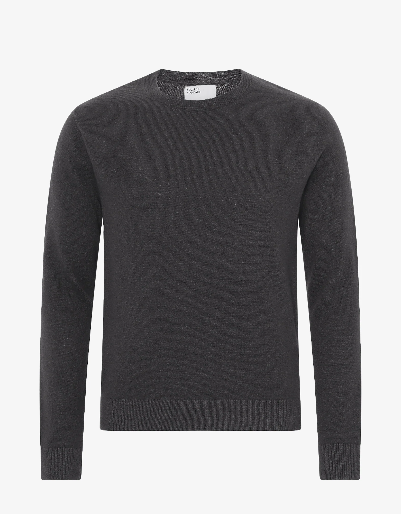 Light Merino Wool Crew - Lava Grey