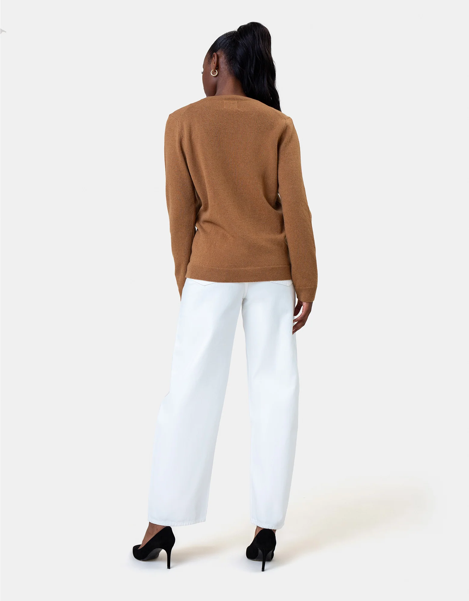 Women Classic Merino Wool Crew - Stone Blue