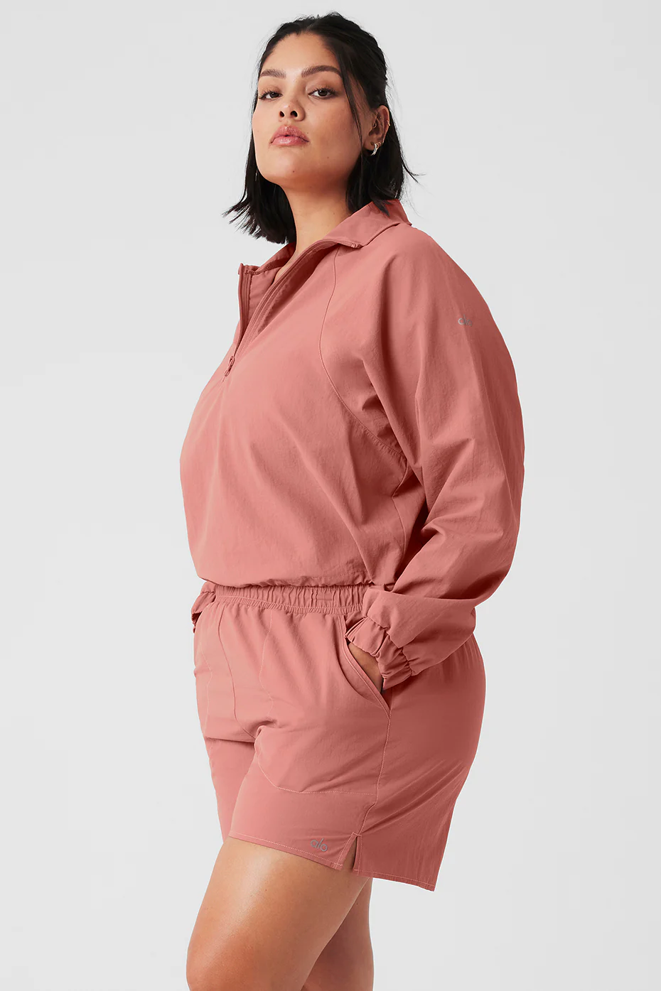 Cropped 1/4 Zip Alumni Pullover - Soft Terracotta