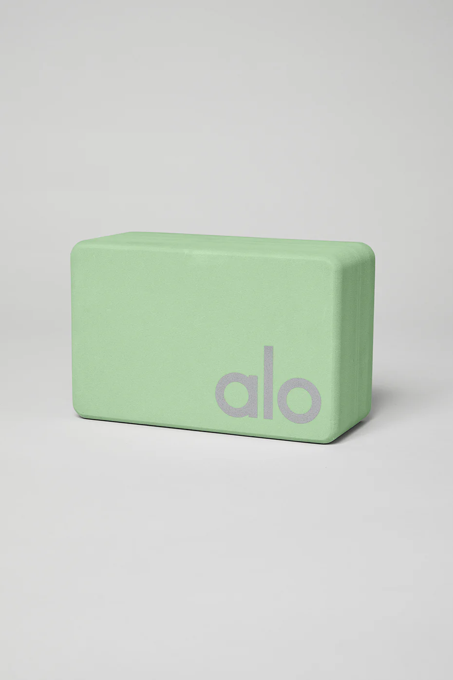 Uplifting Yoga Block - Honeydew/Silver