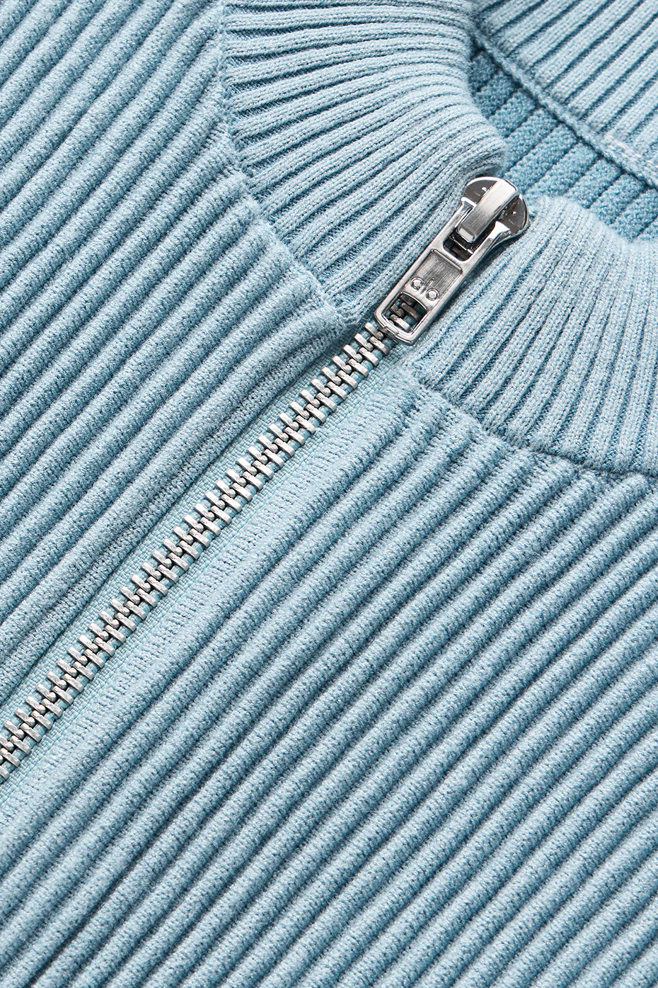 Denim Knit Sleeveless Full Zip Top - Celestial Blue/Dark Celestial Blue