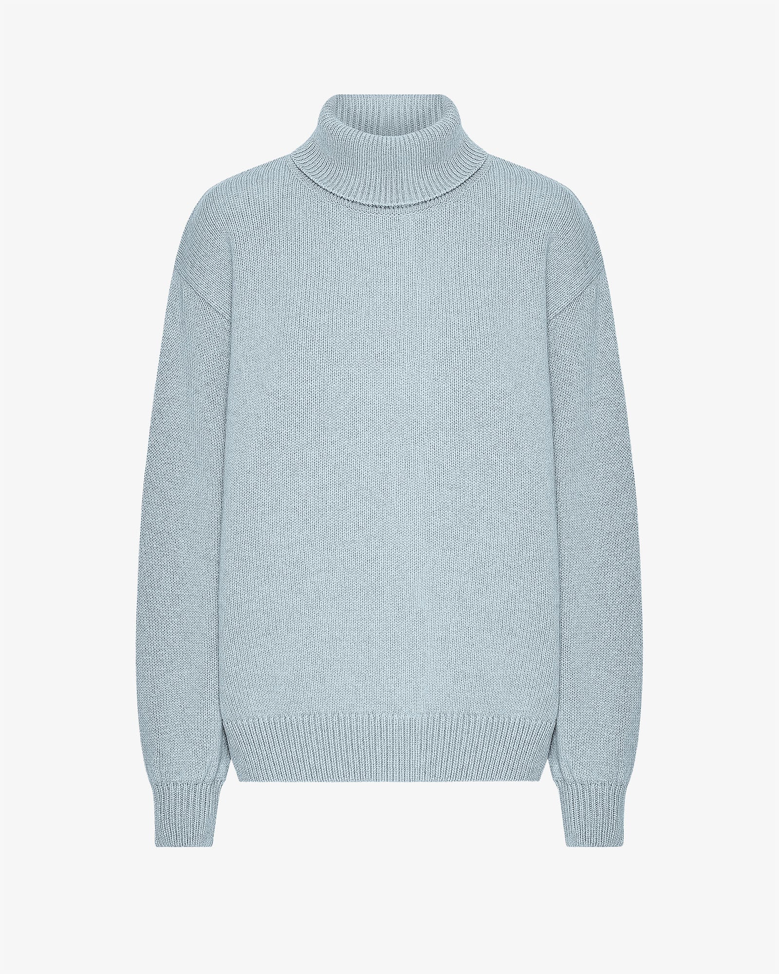 Merino Wool Turtleneck - Polar Blue