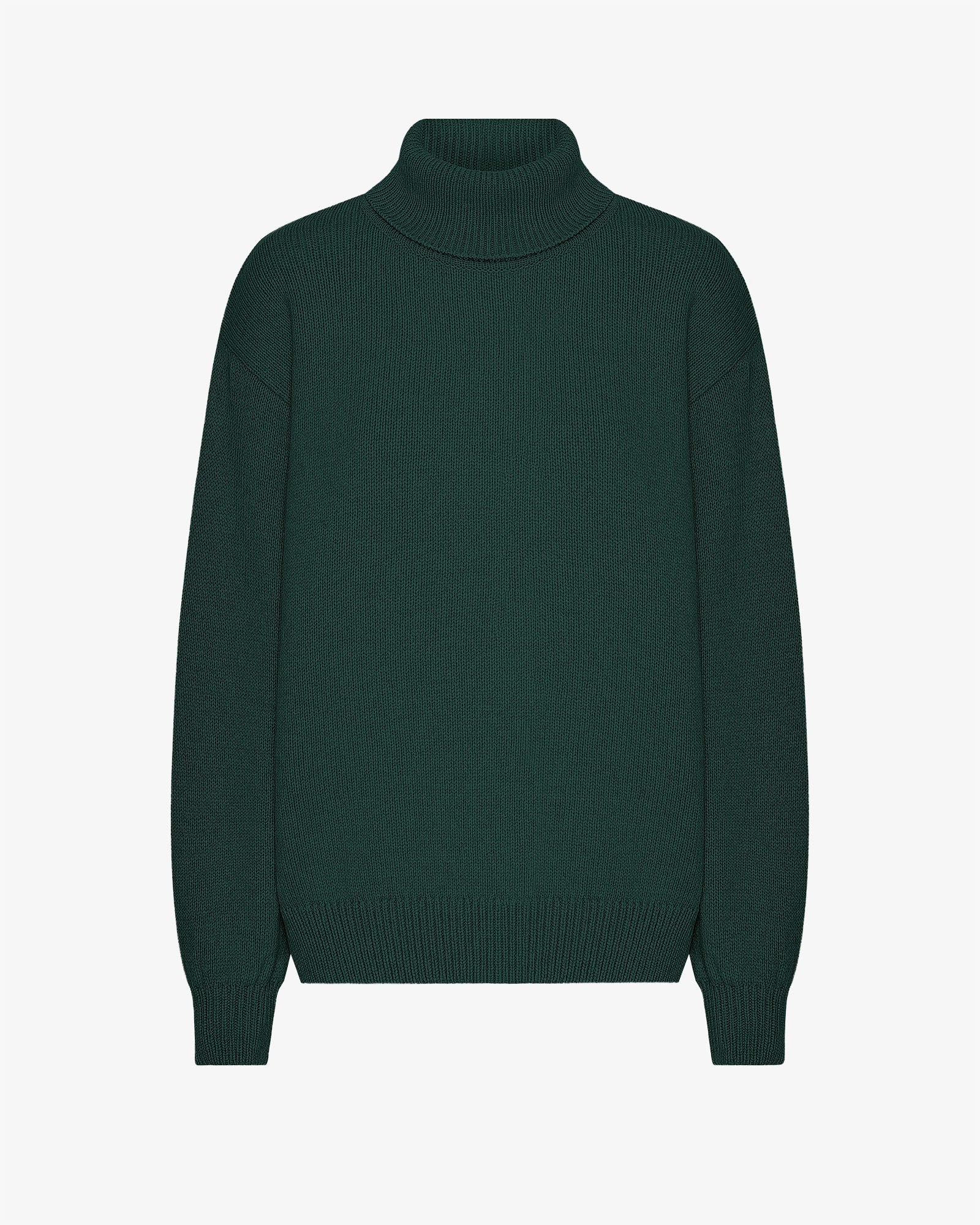 Merino Wool Turtleneck - Emerald Green