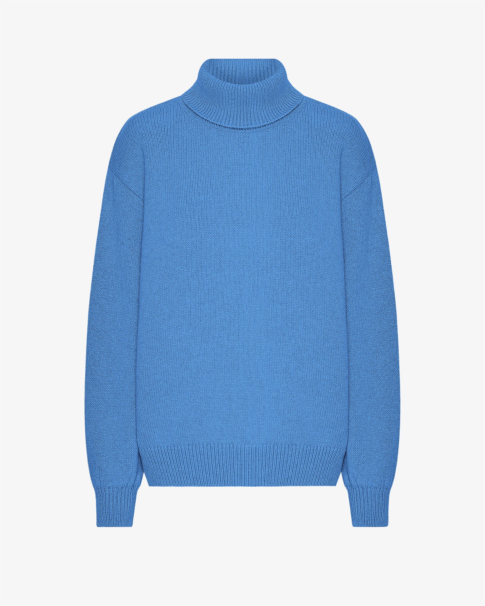 Merino Wool Turtleneck - Pacific Blue