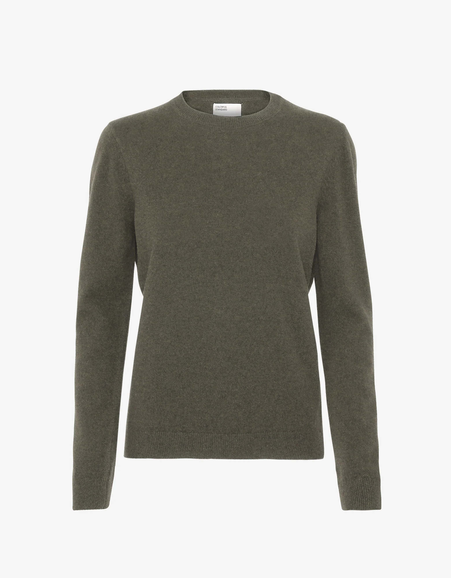Women Light Merino Wool Crew - Dusty Olive