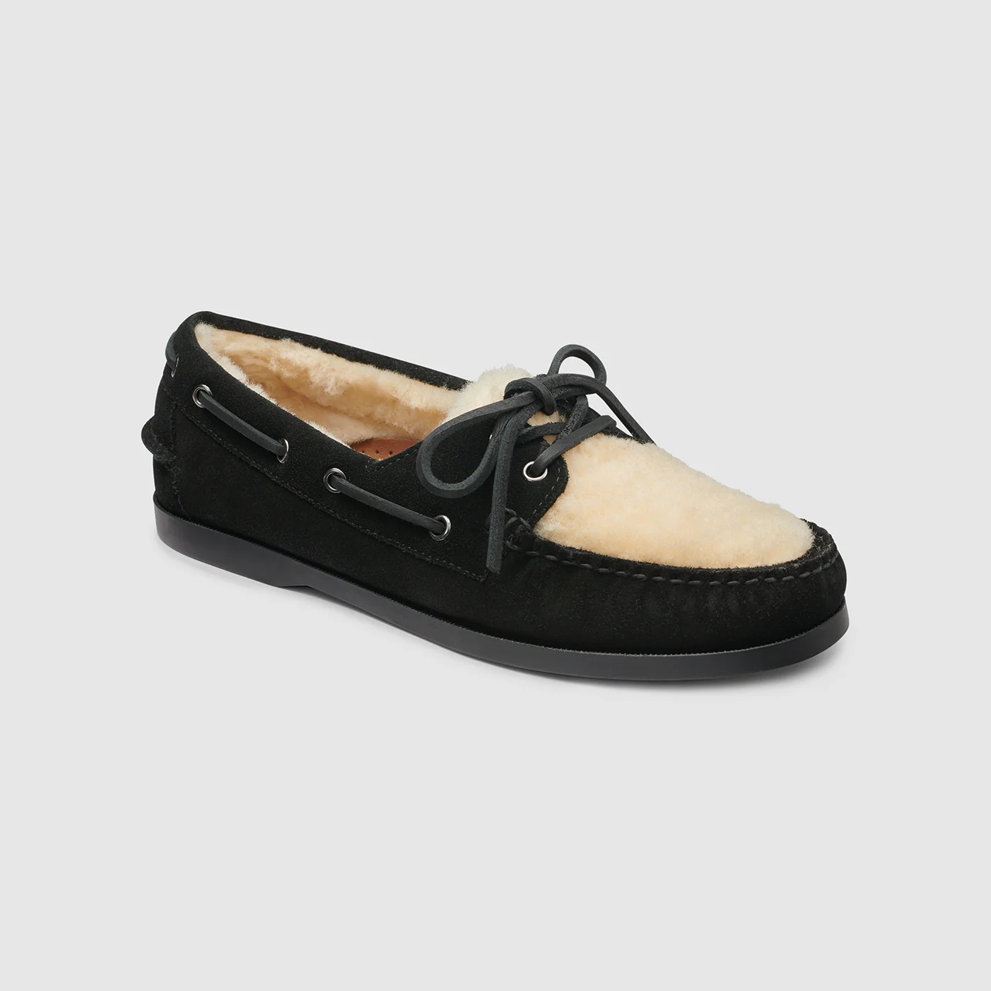 Mens Hampton Shearling Lined Boat Shoe
