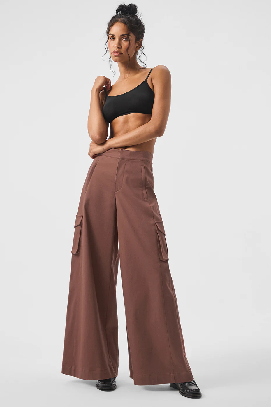 Show Off Cargo Wide Leg Trouser - Chestnut