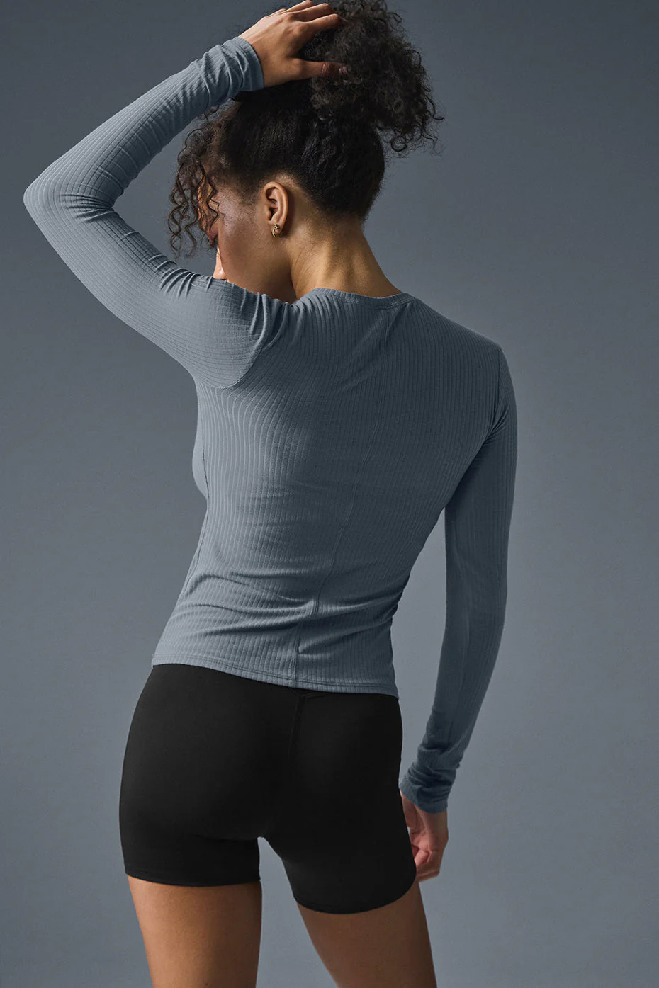 Ribbed Sea Coast Long Sleeve - Steel Grey