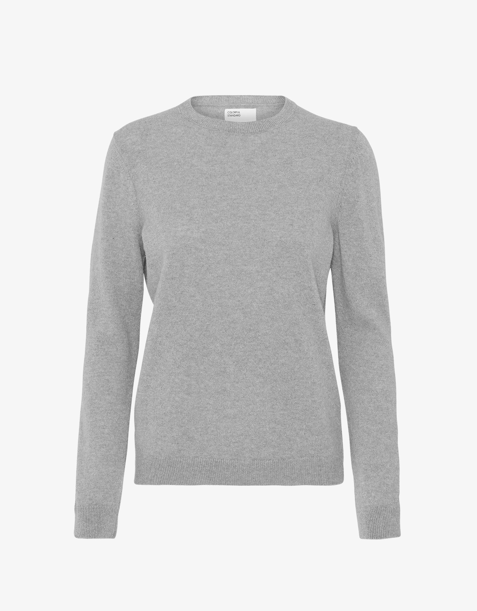 Women Light Merino Wool Crew - Heather Grey
