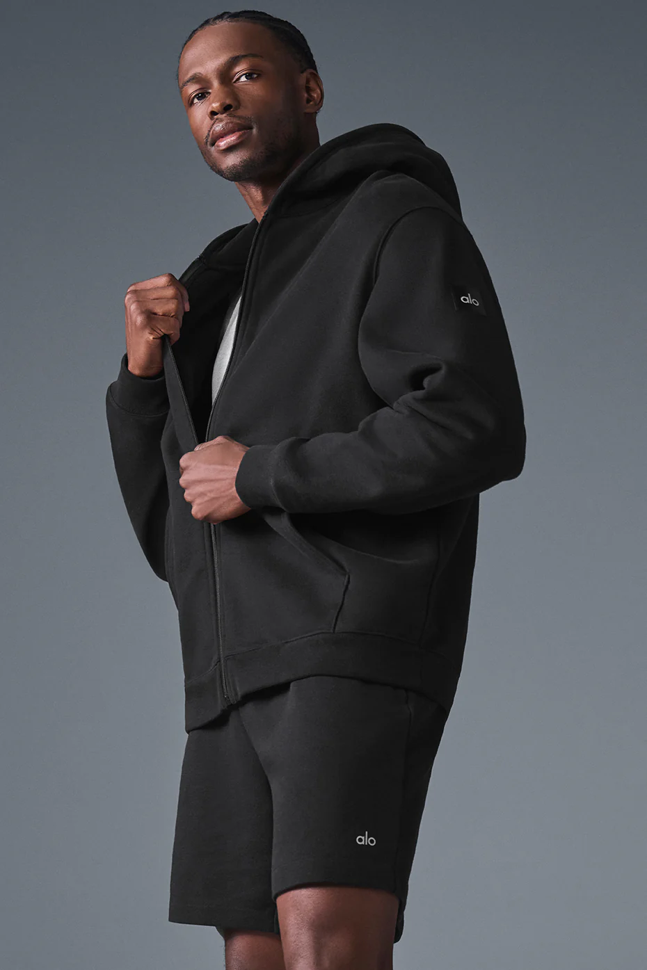 Renown Heavy Weight Full Zip Hoodie - Black