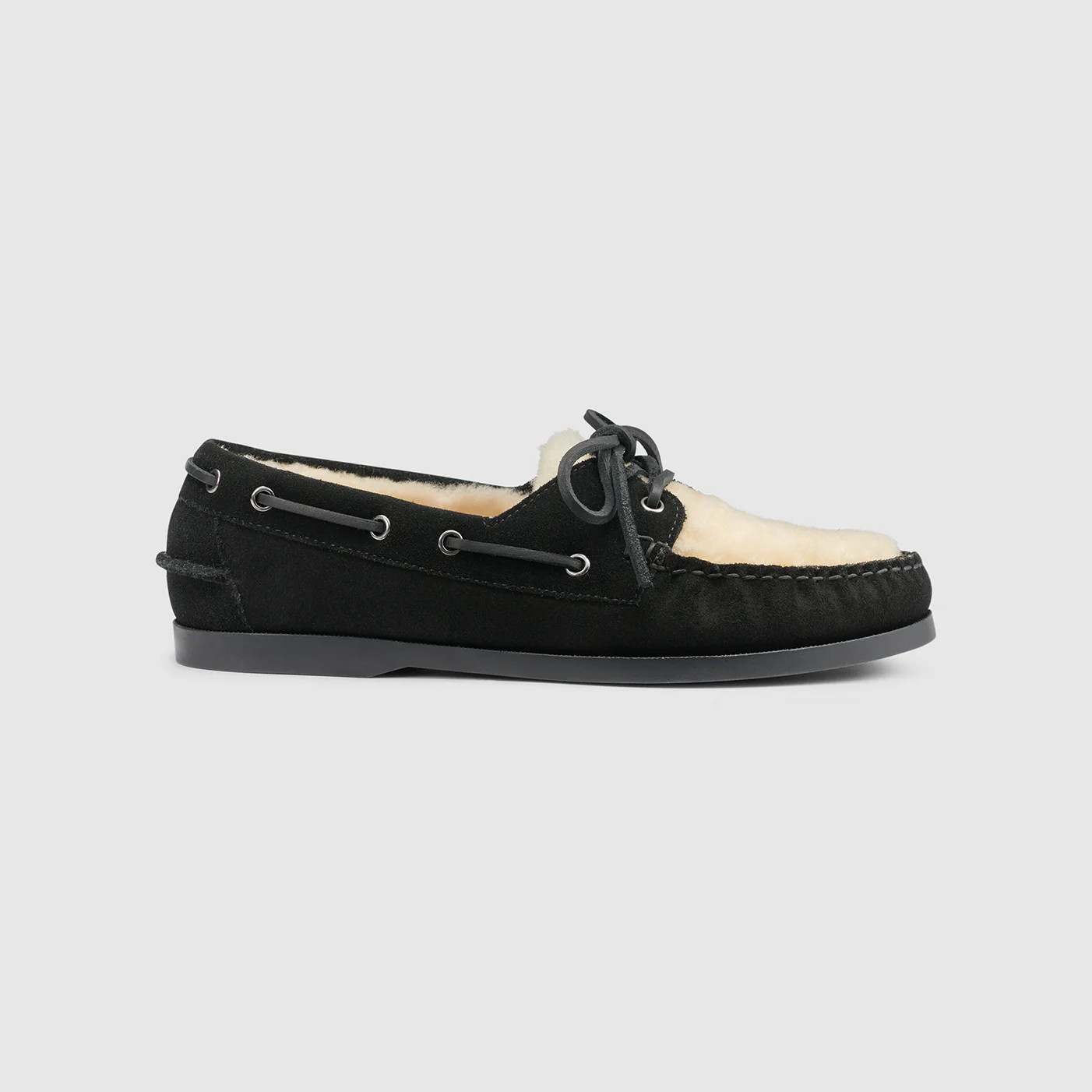 Mens Hampton Shearling Lined Boat Shoe