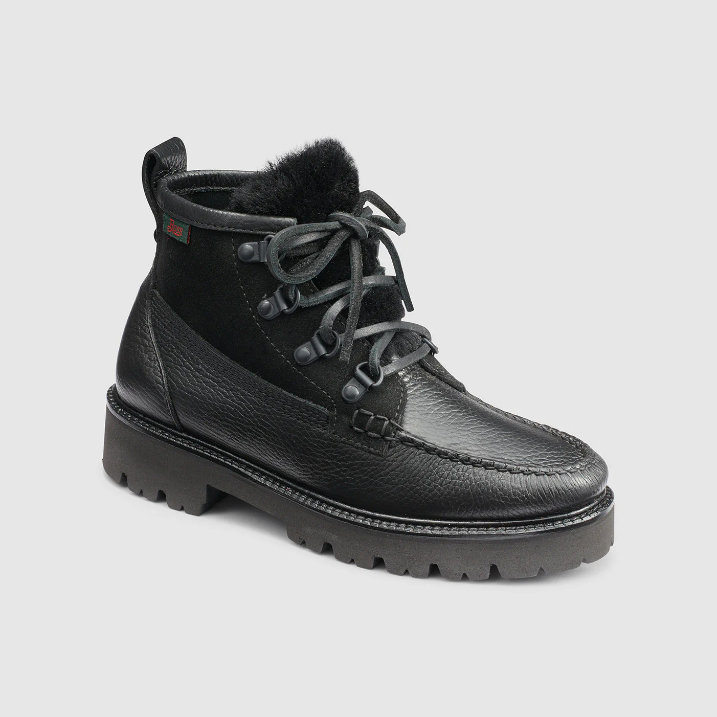 WOMENS MIXED MEDIA RANGER SUPER LUG BOOT WITH SHEARLING