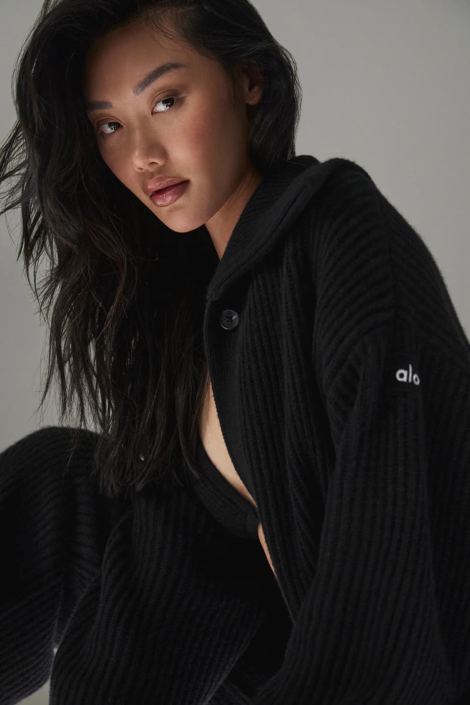 Courchevel Cashmere Long Cardigan - Black