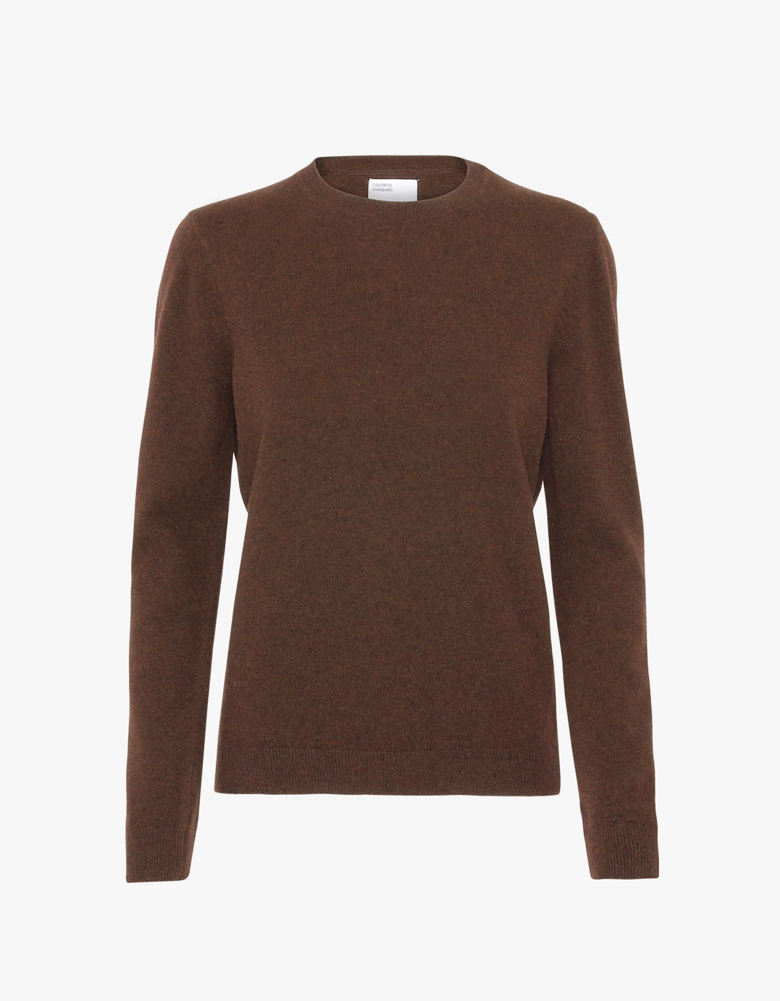 Women Classic Merino Wool Crew - Coffee Brown