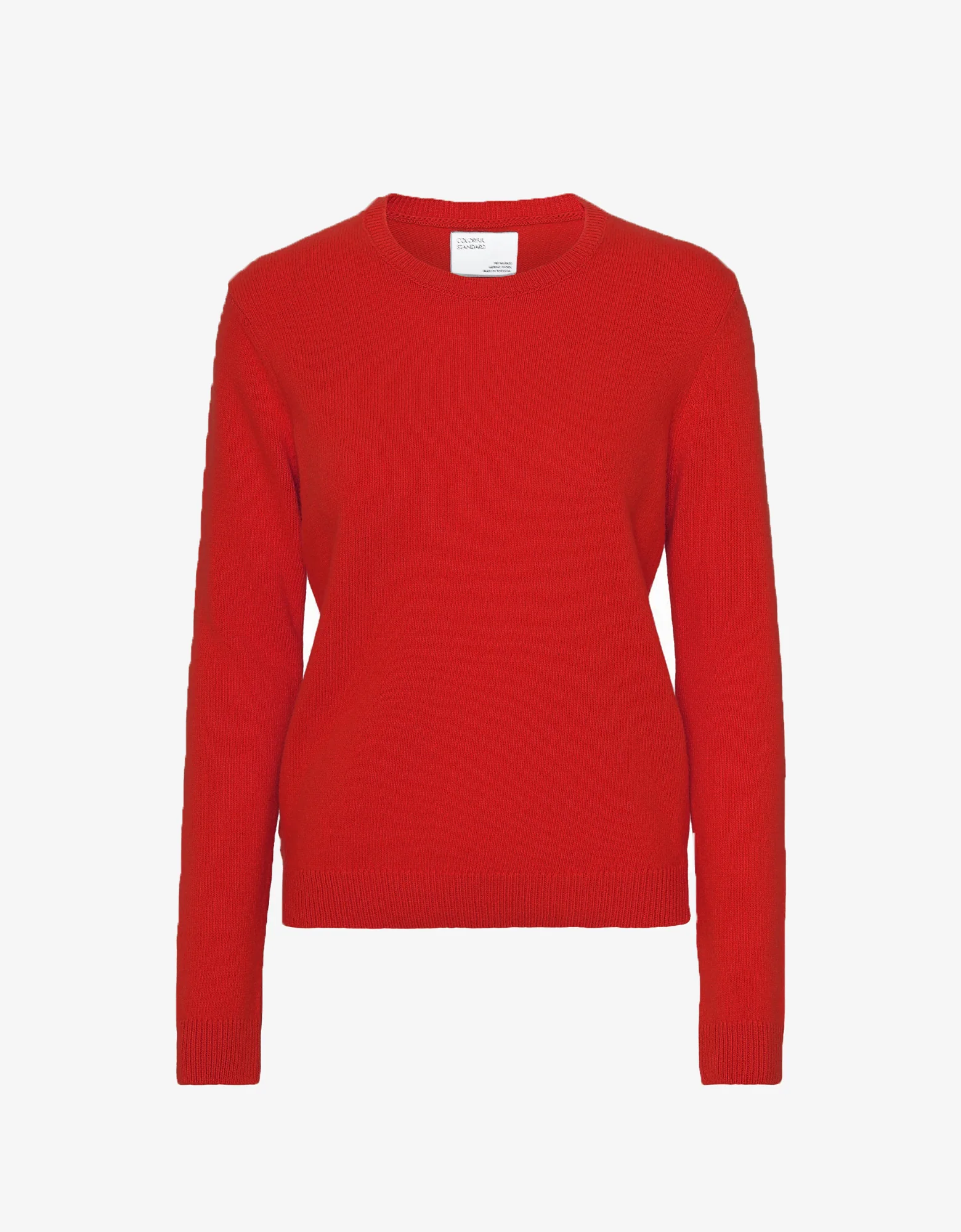 Women Classic Merino Wool Crew - Scarlet Red