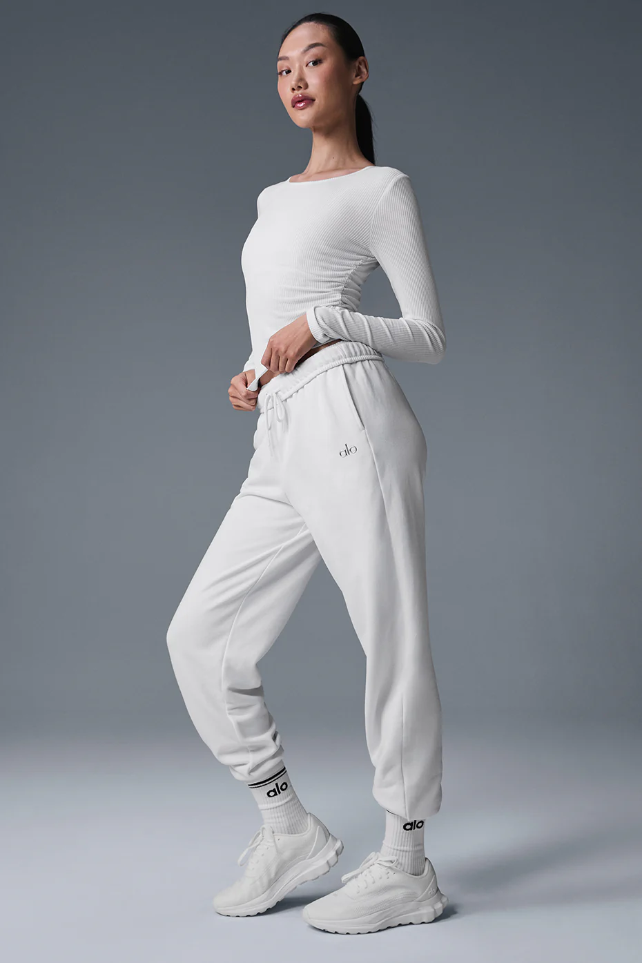 Gather Long Sleeve - White