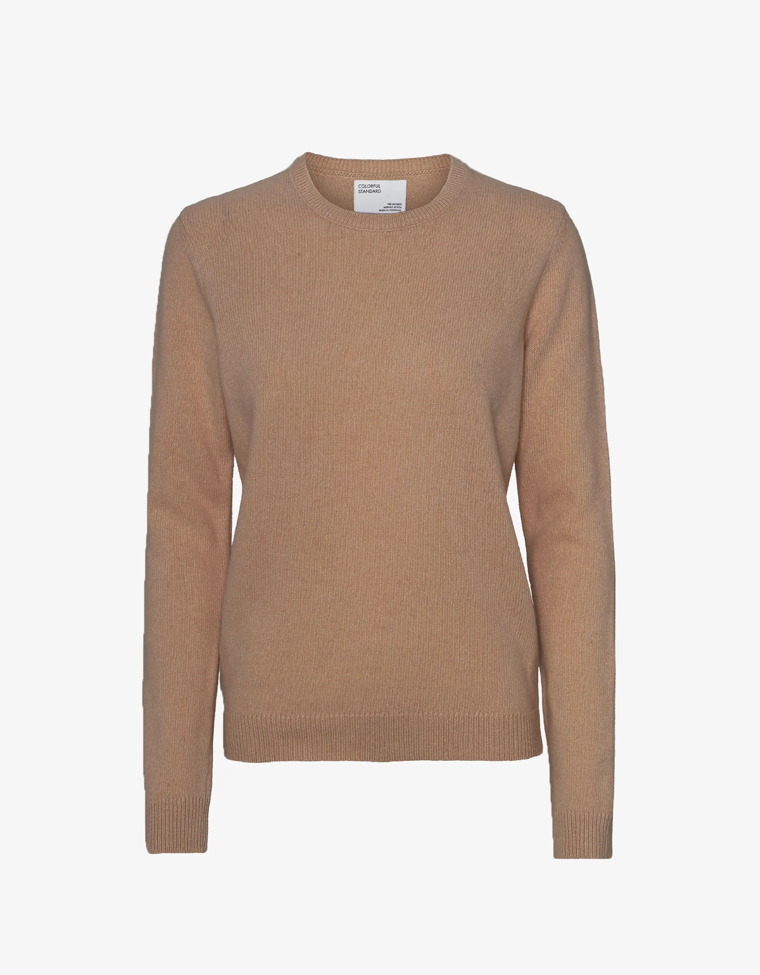 Women Classic Merino Wool Crew - Sahara Camel