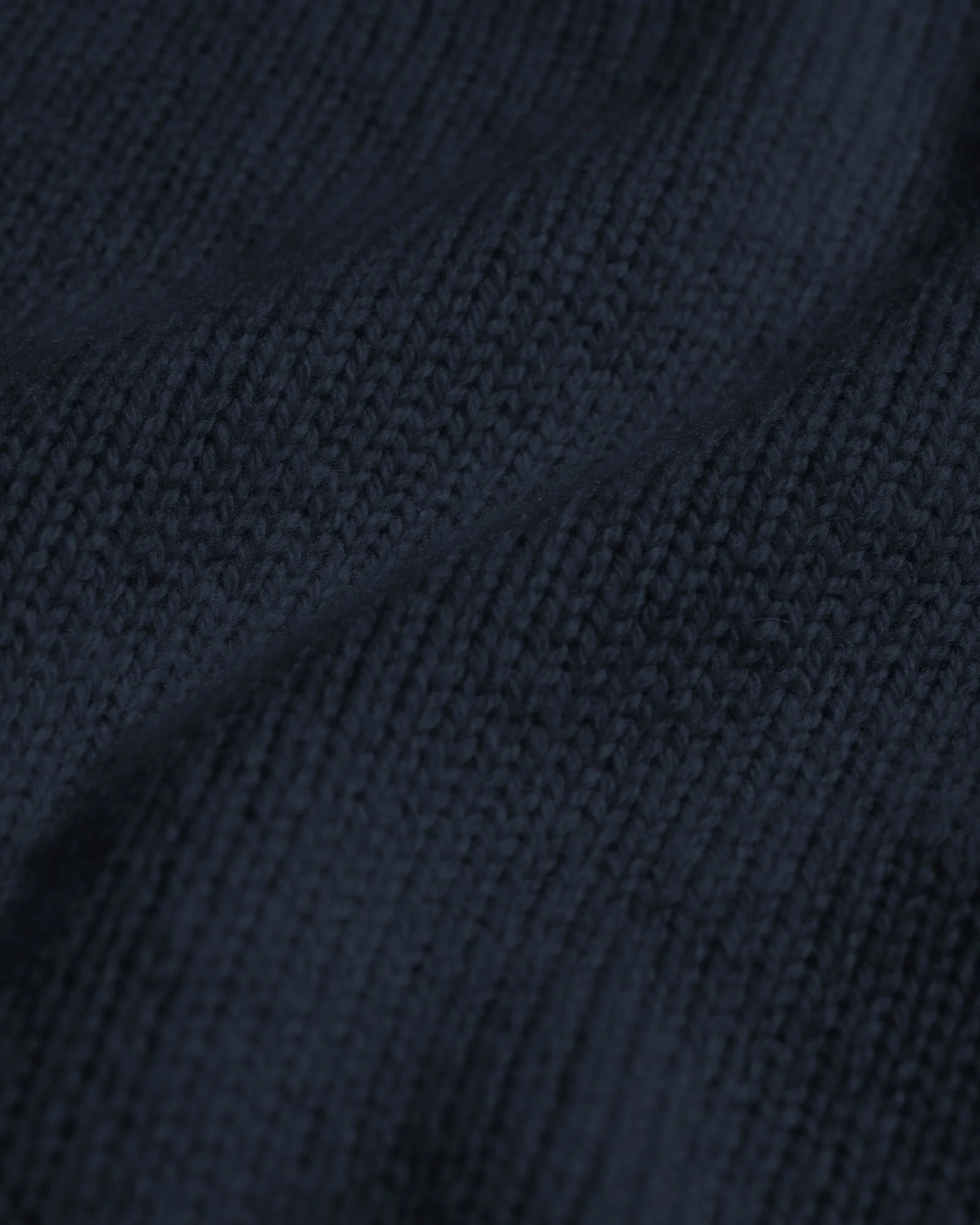 Oversized Merino Wool Crew - Navy Blue
