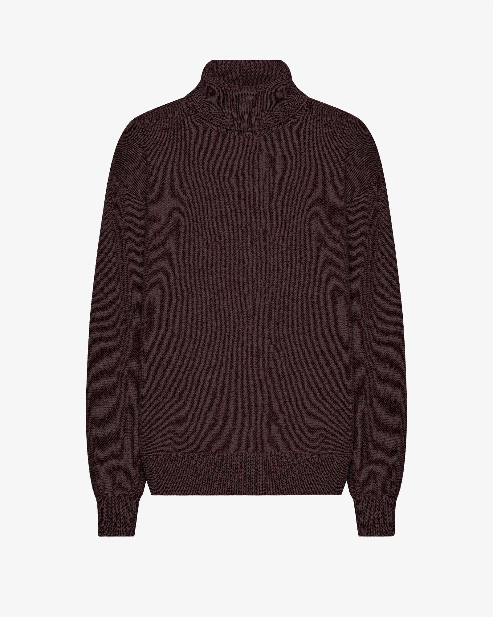 Merino Wool Turtleneck - Oxblood Red