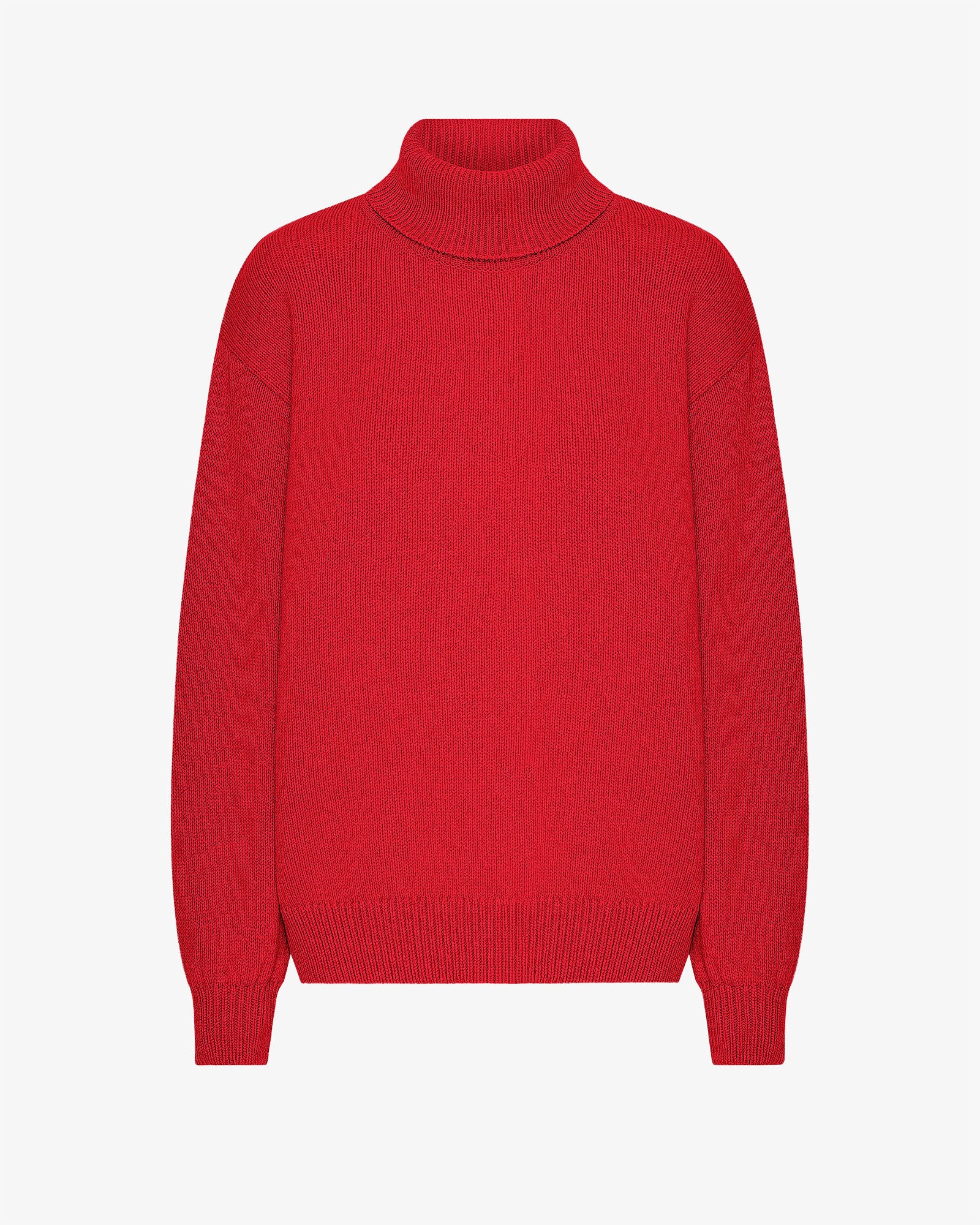 Merino Wool Turtleneck - Scarlet Red