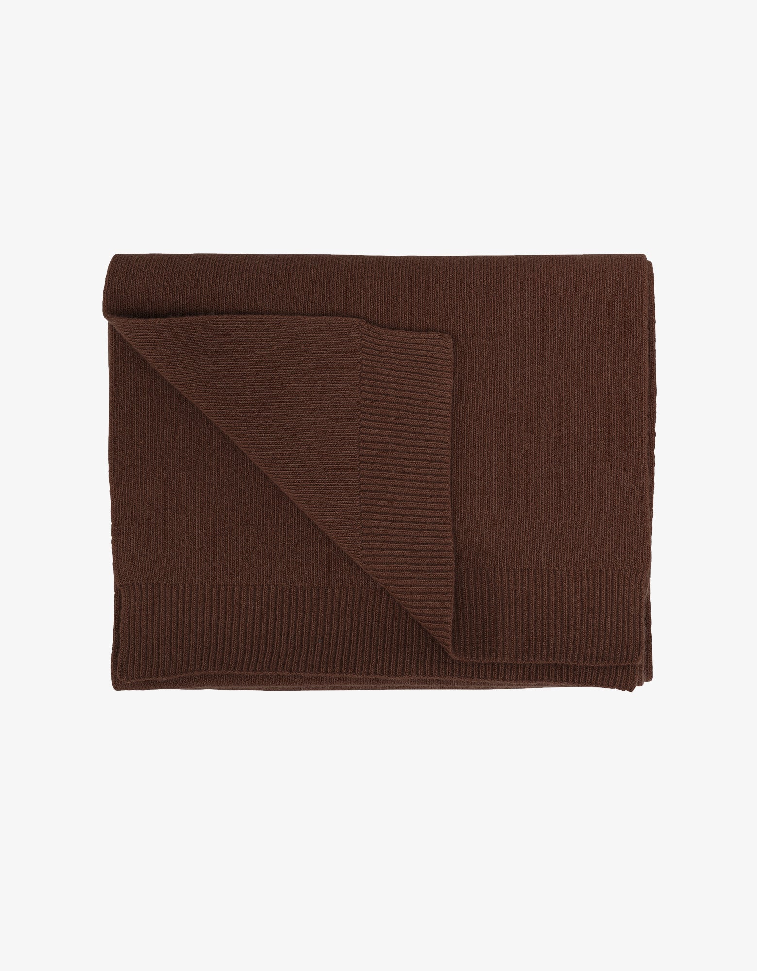 Merino Wool Scarf - Coffee Brown