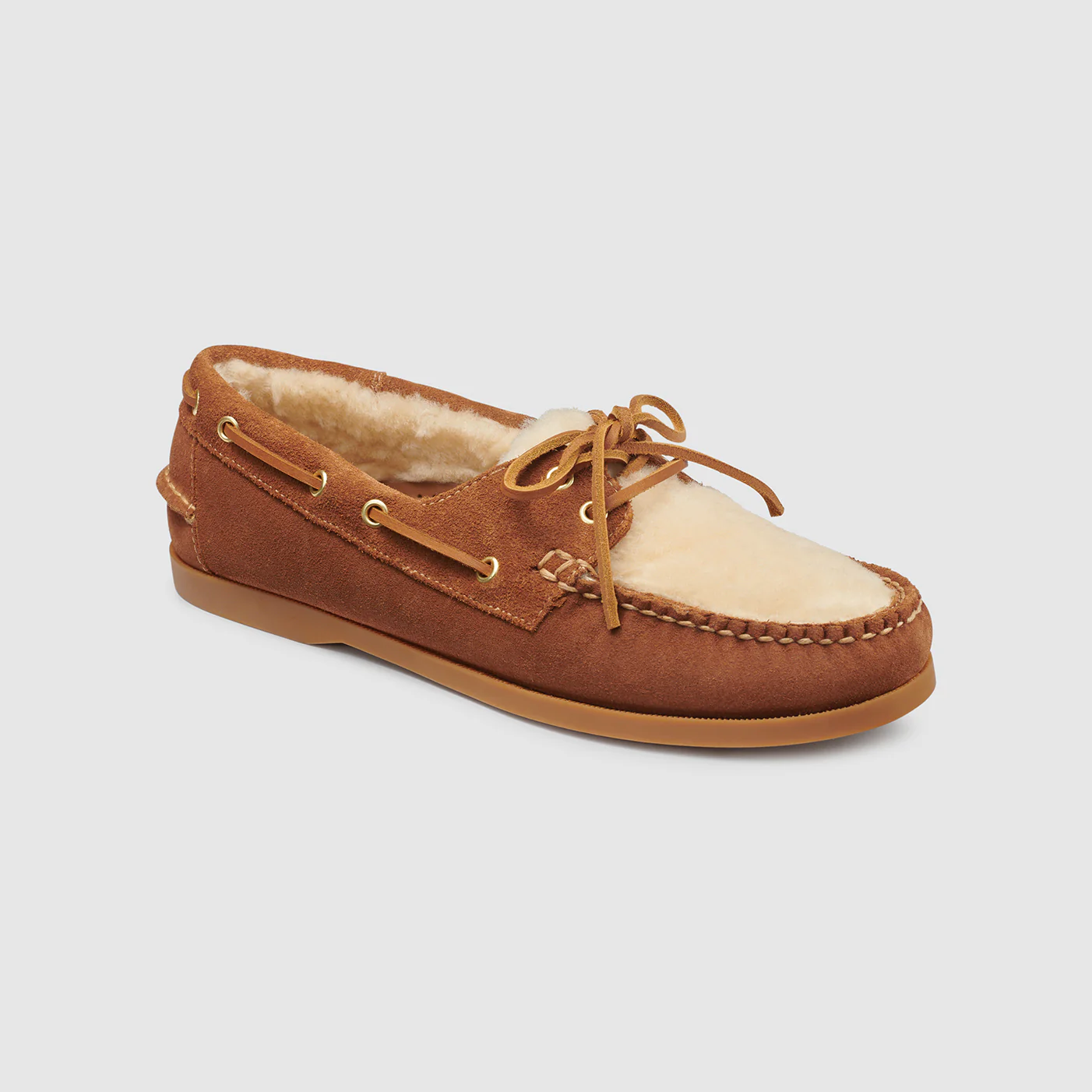 Mens Hampton Shearling Lined Boat Shoe