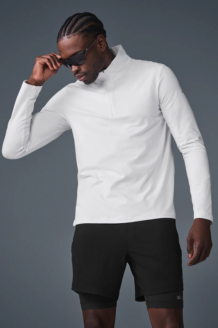 Conquer 1/4 Zip Reform Long Sleeve - White