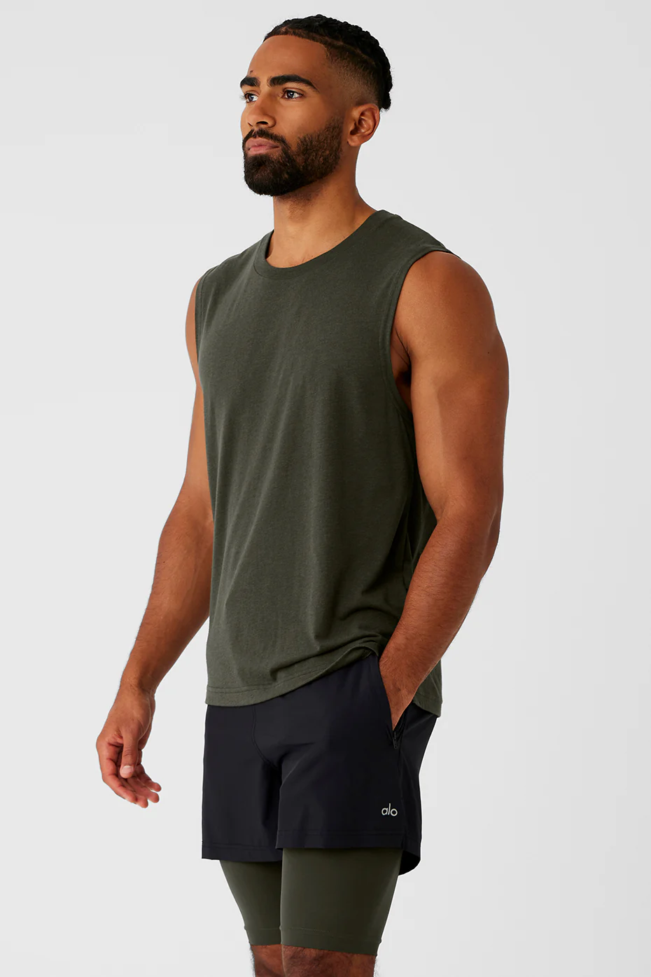 The Triumph Muscle Tank - Stealth Green