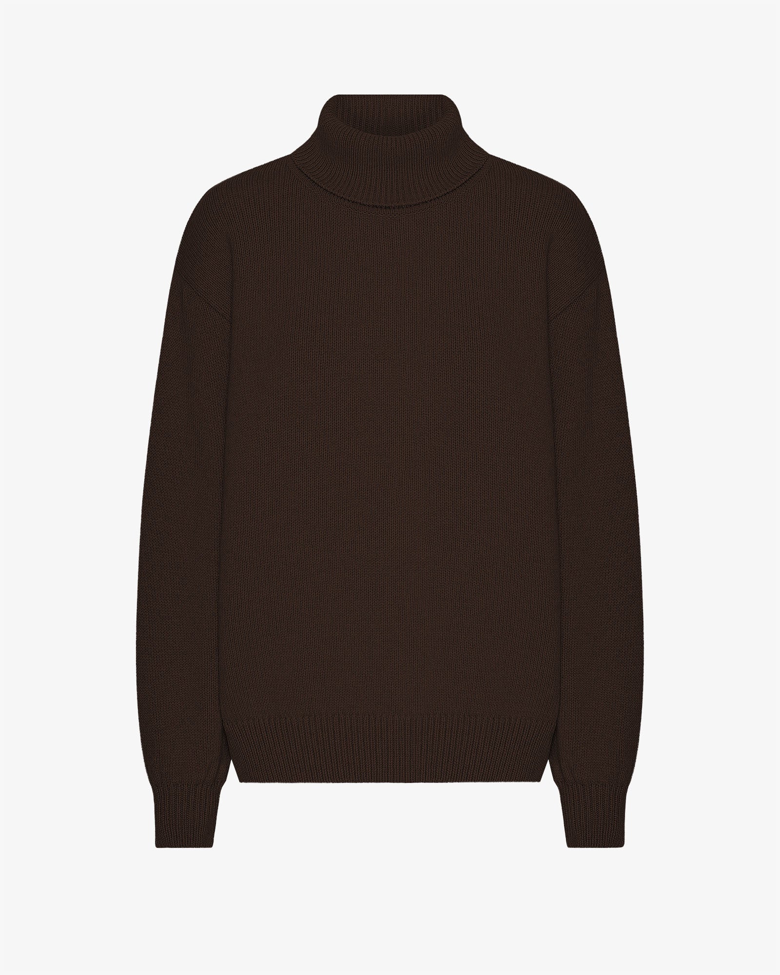 Merino Wool Turtleneck - Coffee Brown
