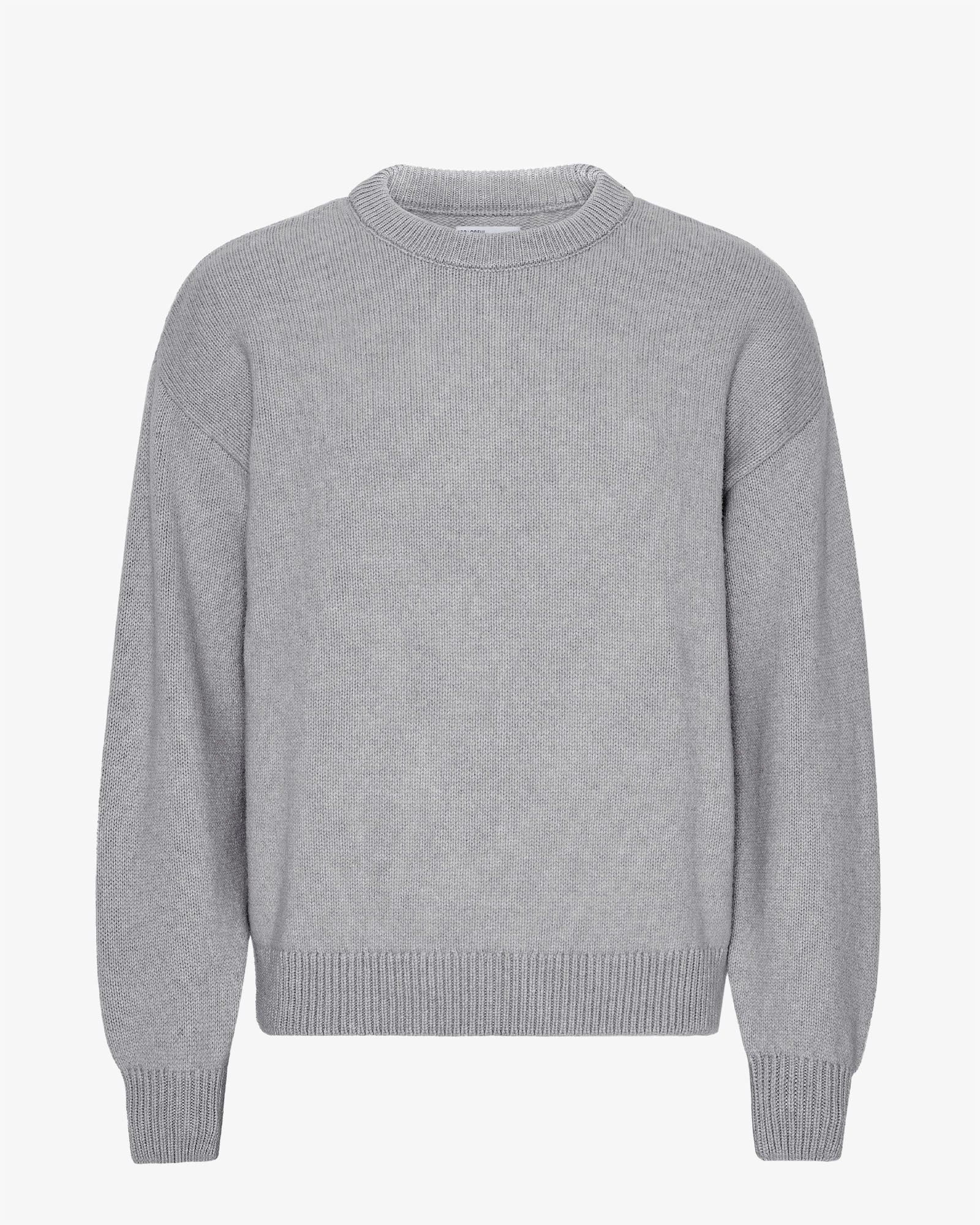 Oversized Merino Wool Crew - Heather Grey
