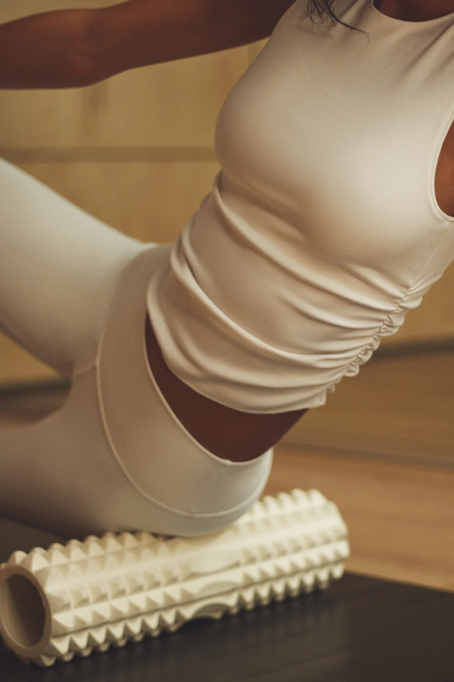 Ribbed En Pointe Tank - Ivory