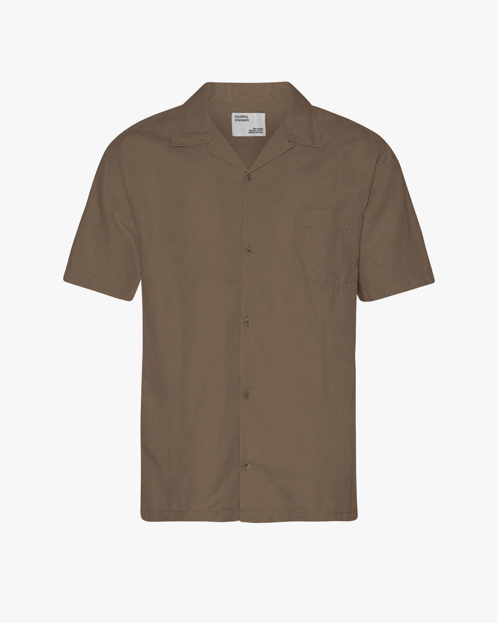Linen Short Sleeved Shirt - Cedar Brown