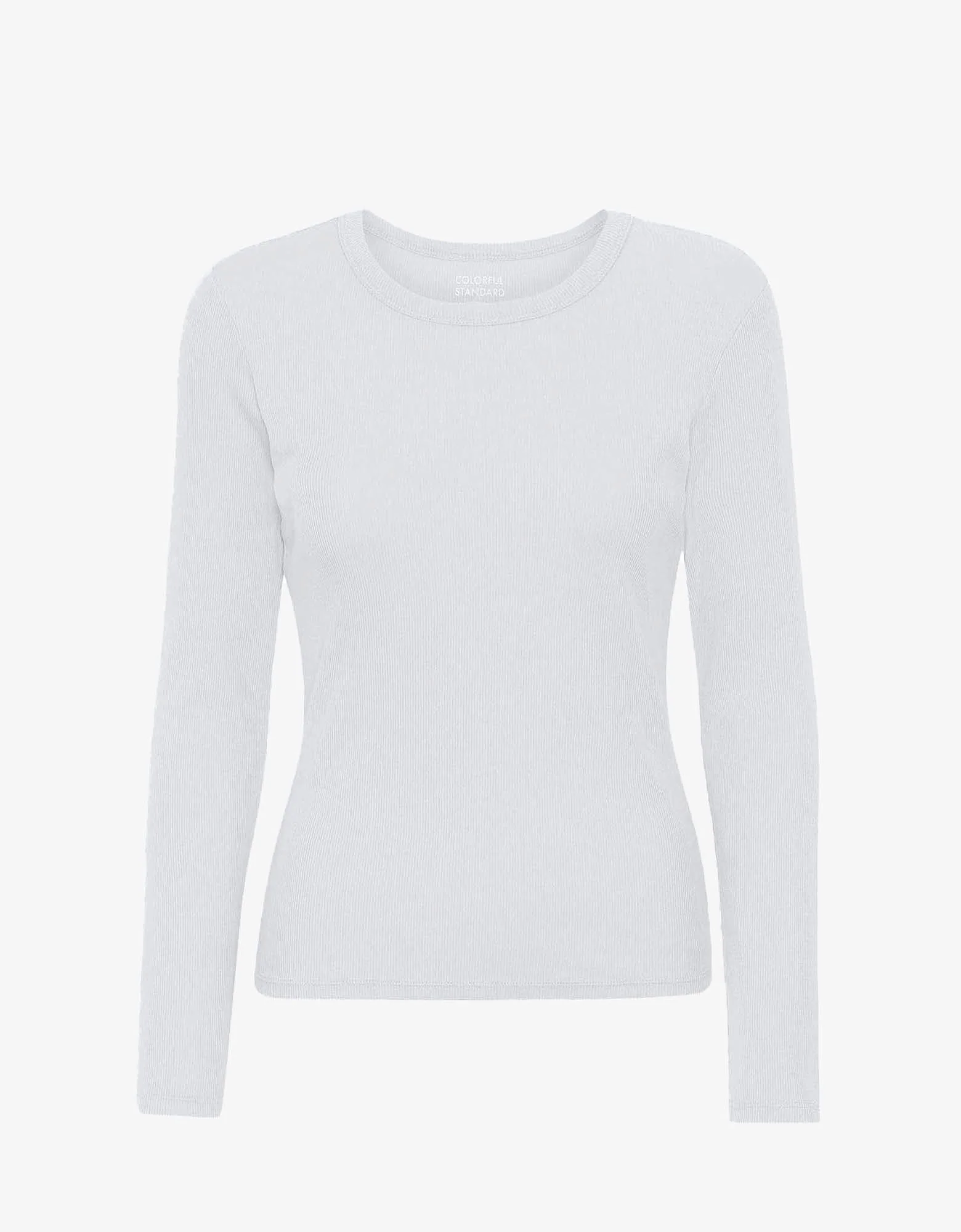 Women Organic Rib LS T-Shirt - Optical White