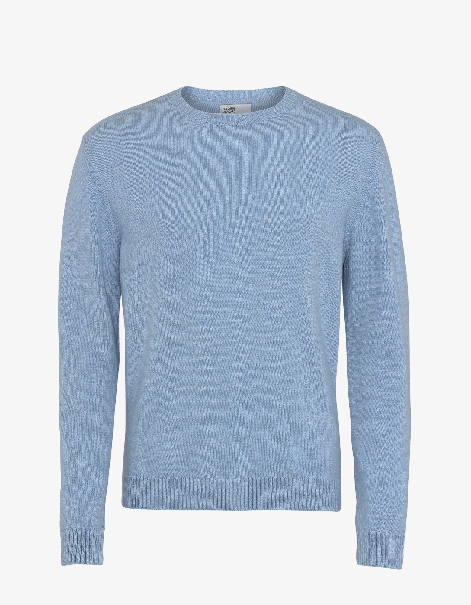 Classic Merino Wool Crew - Stone Blue