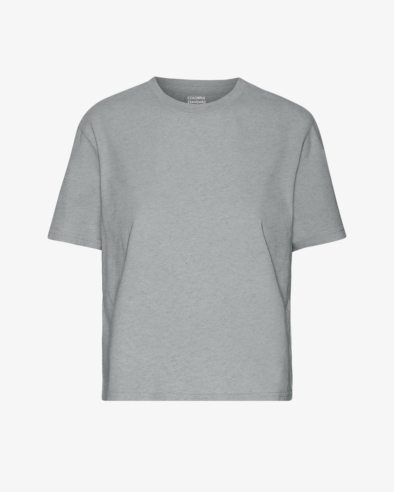Organic Boxy Crop Tee - Heather Grey