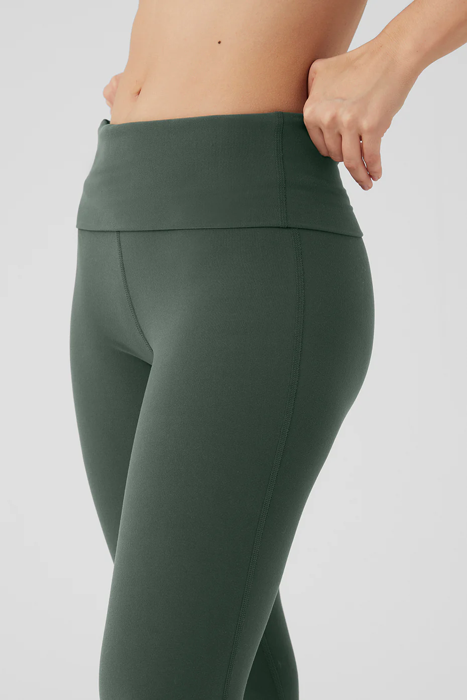 Alosoft Foldover Bootcut Legging - Dark Cactus