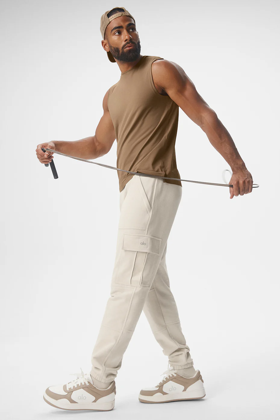 Highline Cargo Sweatpant - Bone