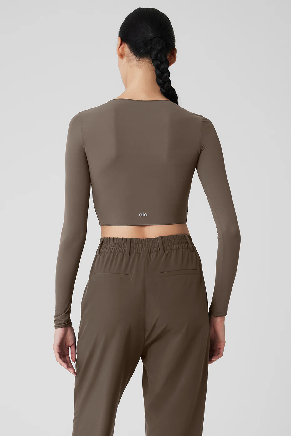 Mesh Sheer Illusion Long Sleeve - Olive Tree