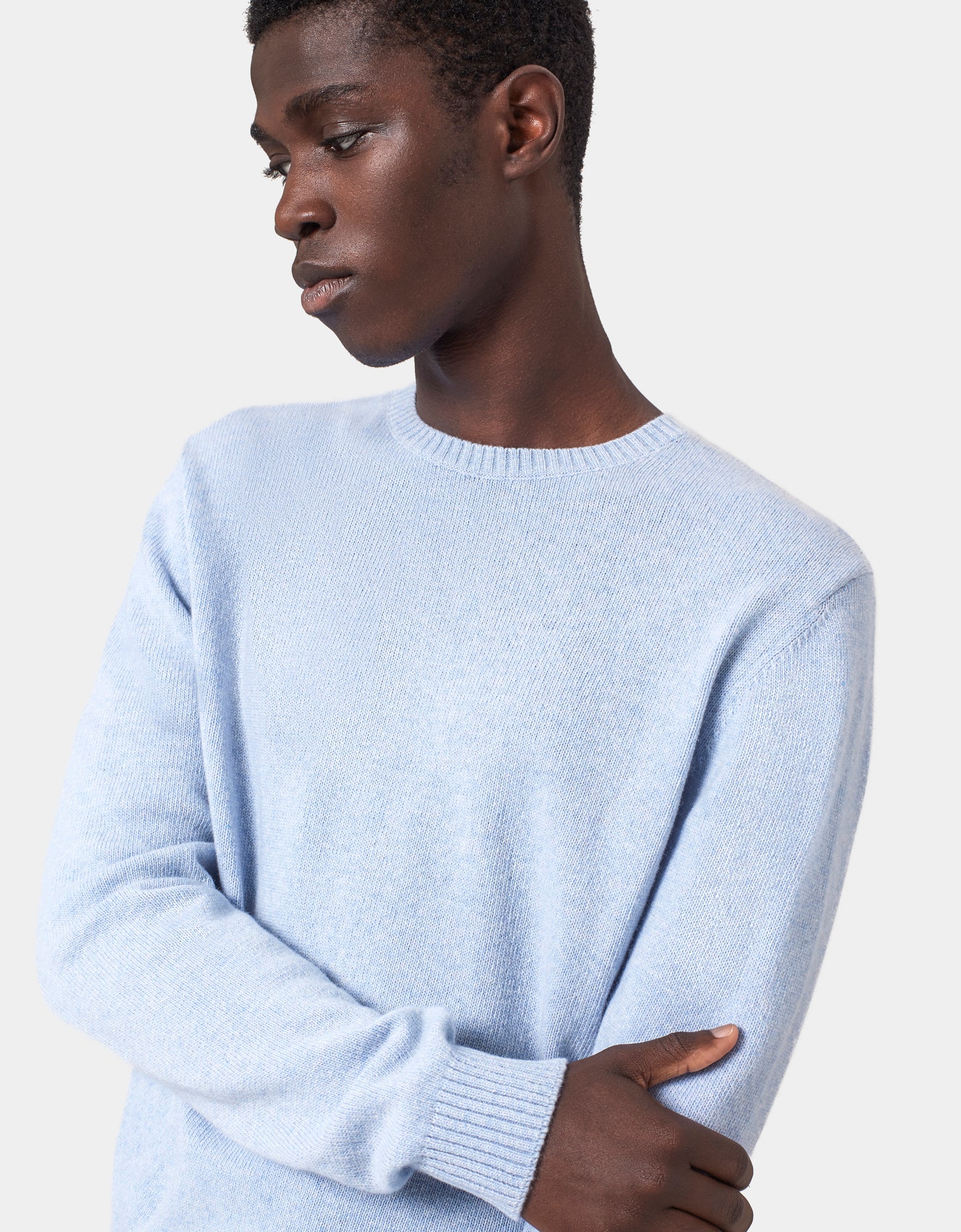 Classic Merino Wool Crew - Faded Pink