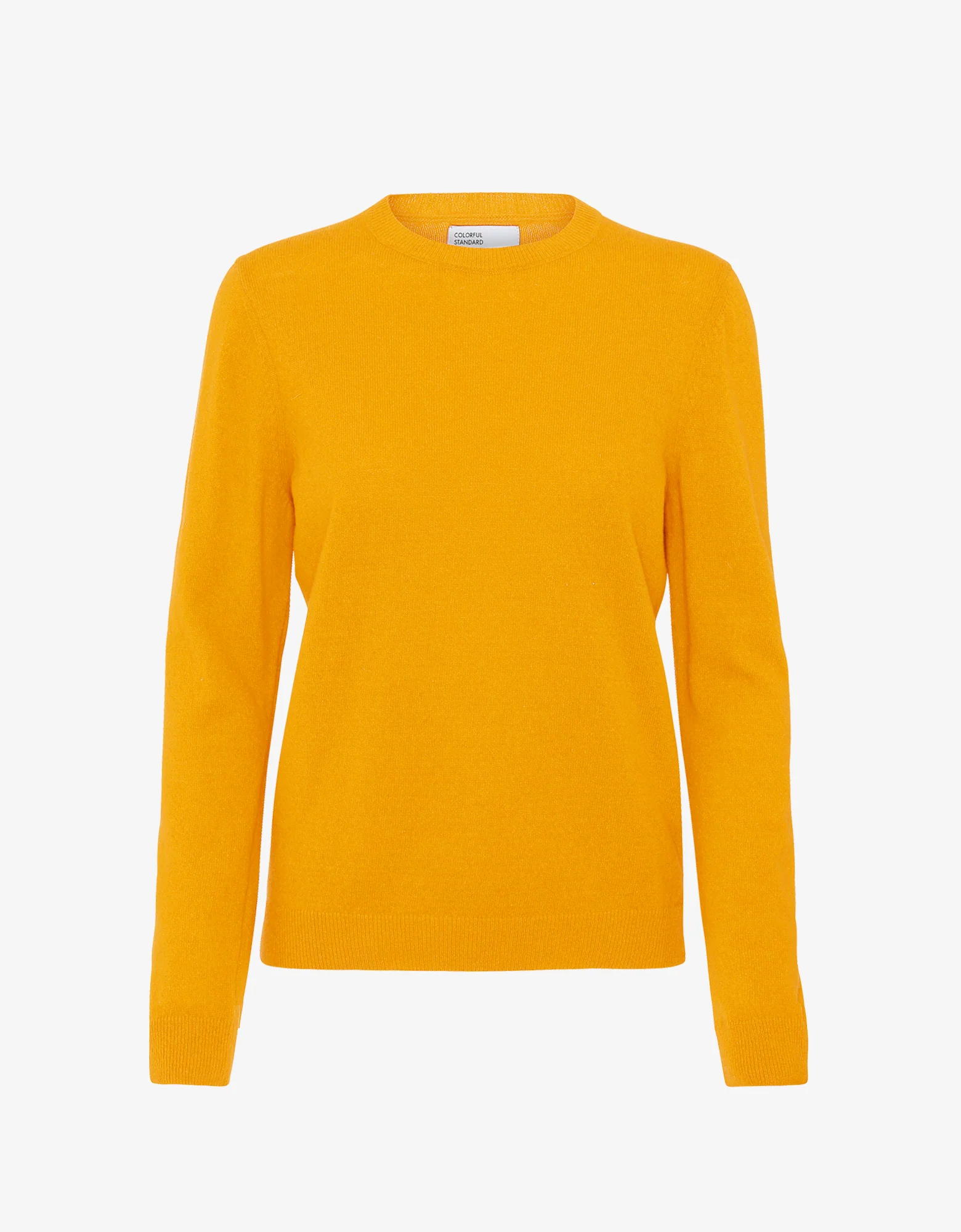 Women Light Merino Wool Crew - Burned Yellow