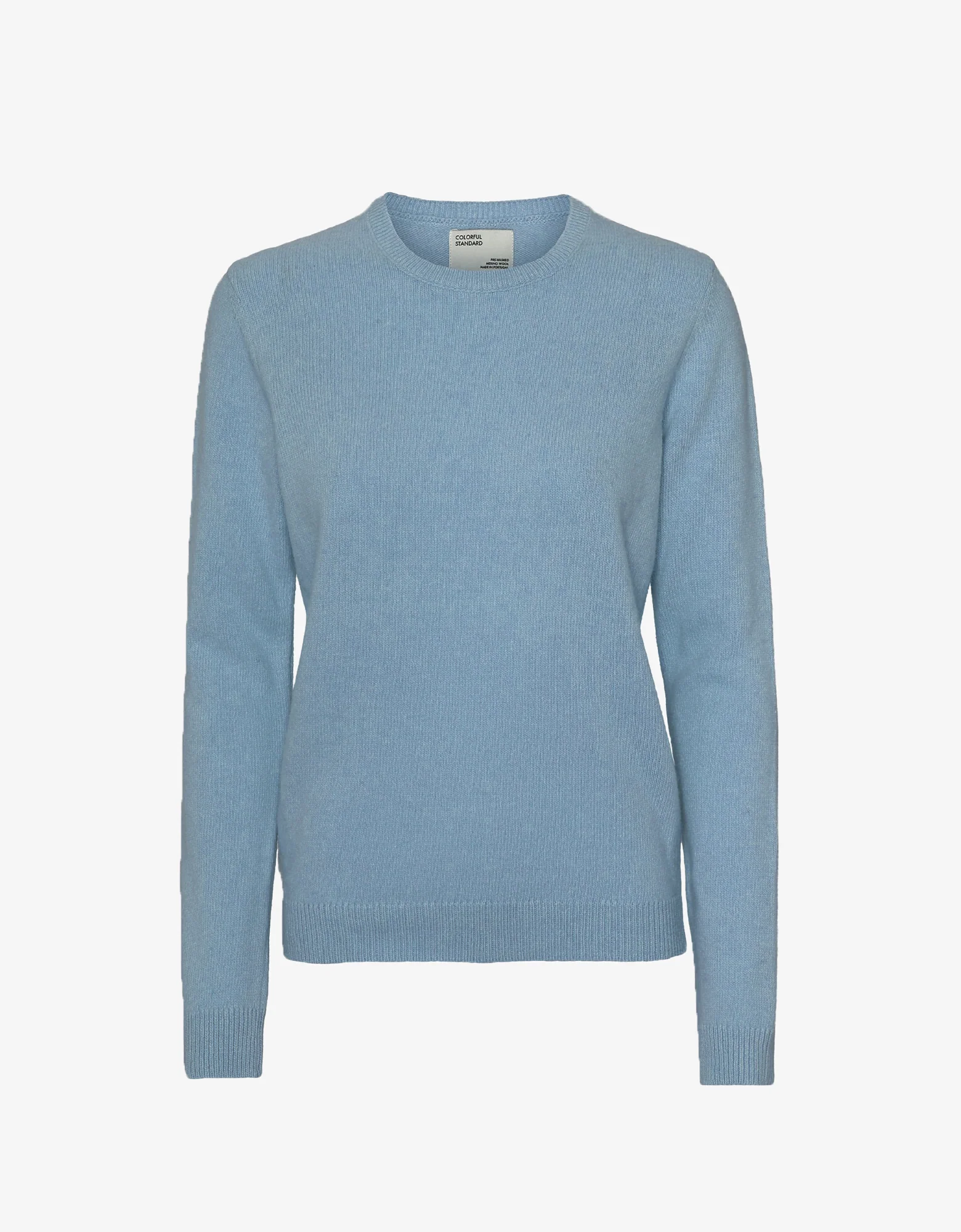 Women Classic Merino Wool Crew - Stone Blue