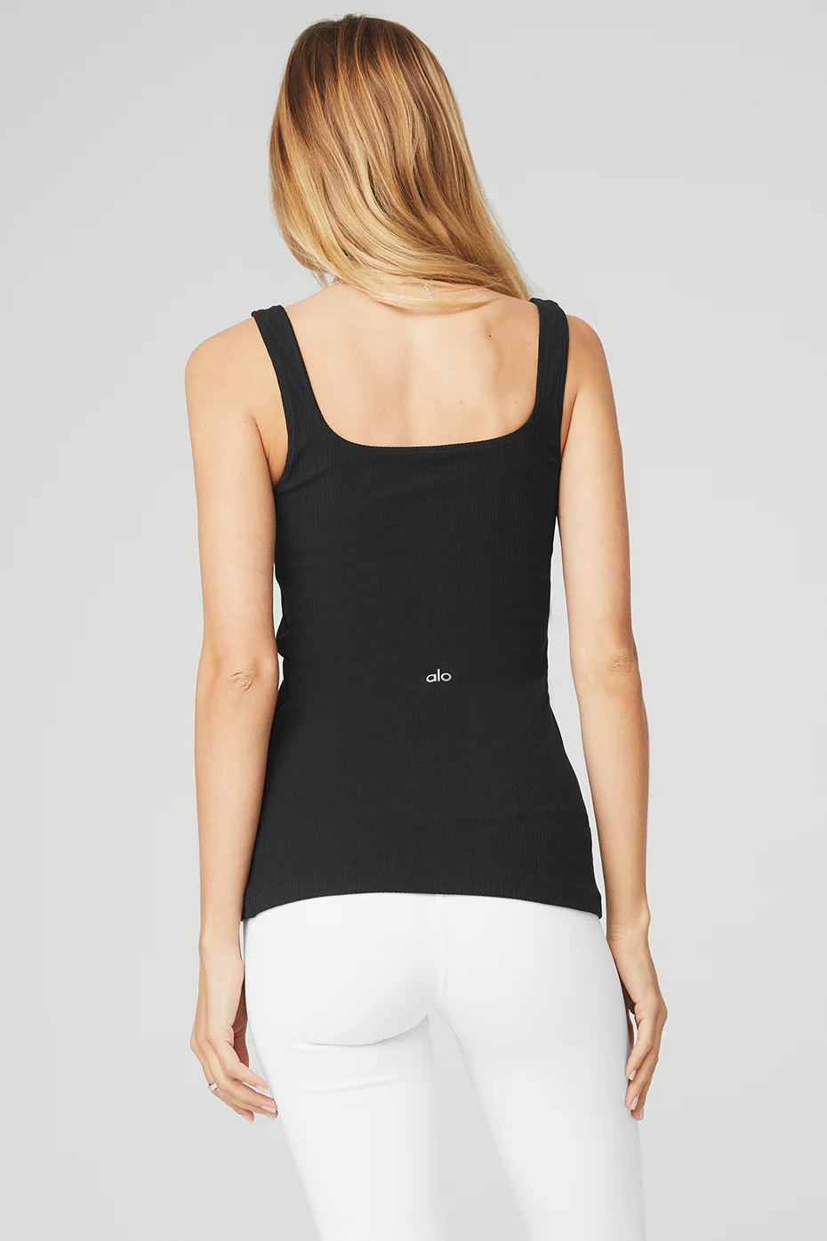 Ribbed Minimalist Tank - Black