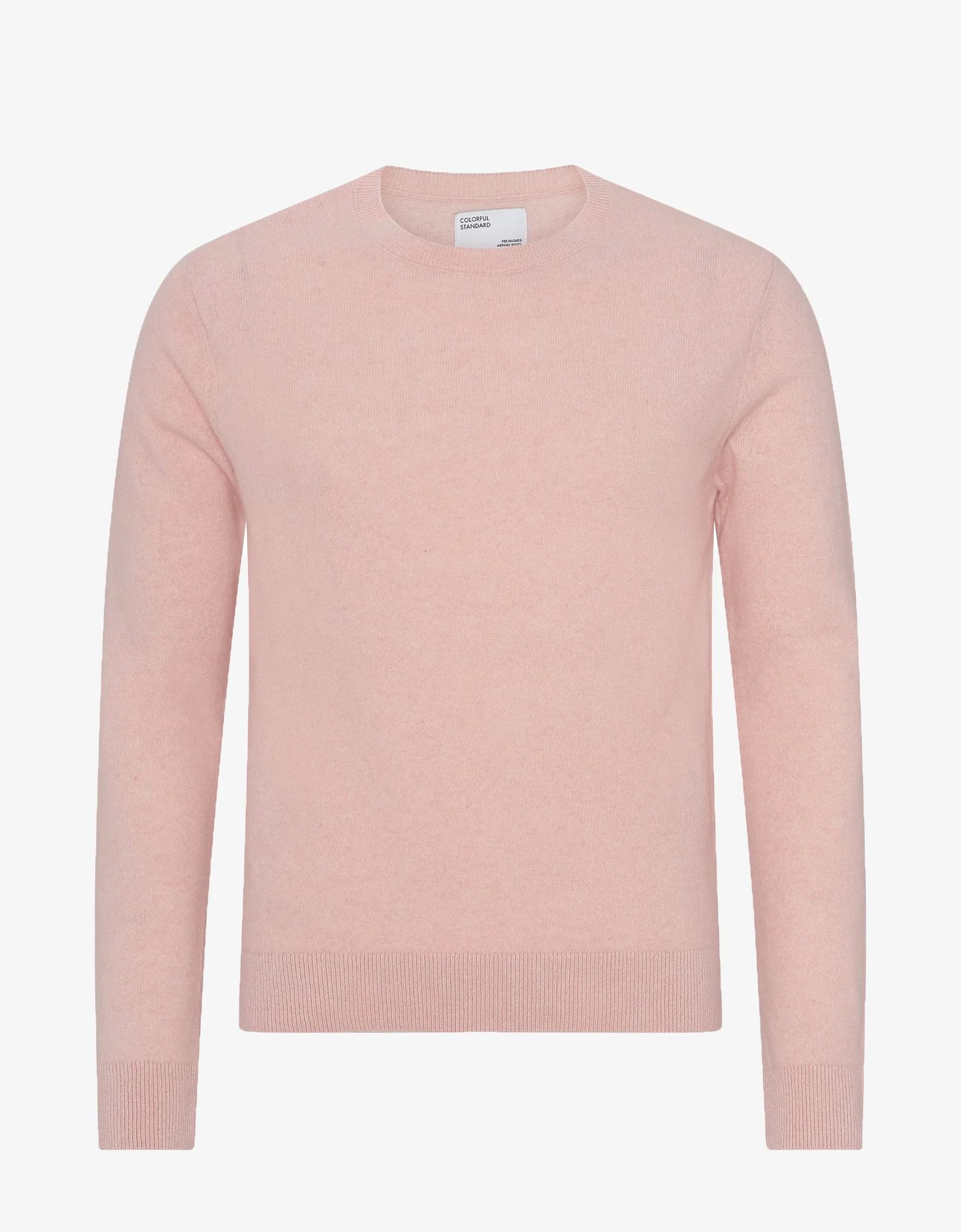 Light Merino Wool Crew - Faded Pink