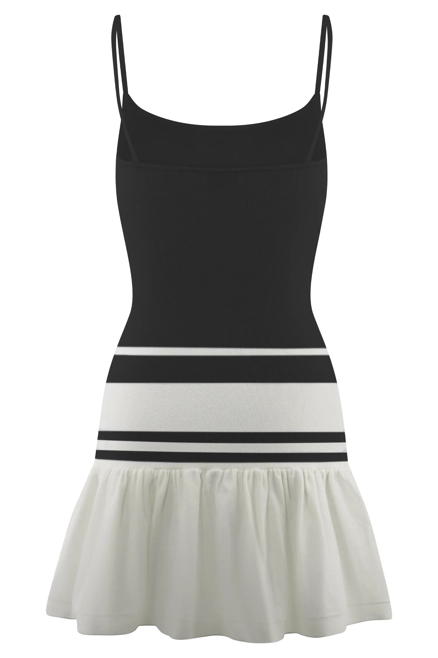 Ellison Contrast Knit Mini Dress - Black/White