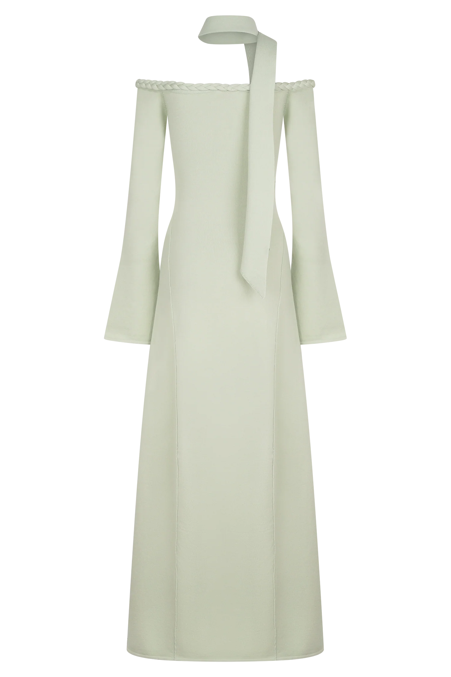 Heidi Strapless Knit Scarf Maxi Dress - Pastel Green